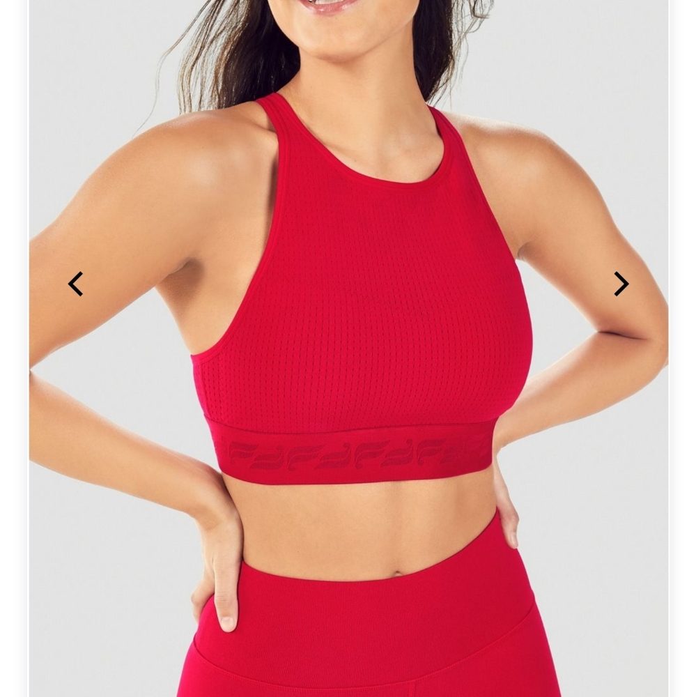 Fabletics red sports bra